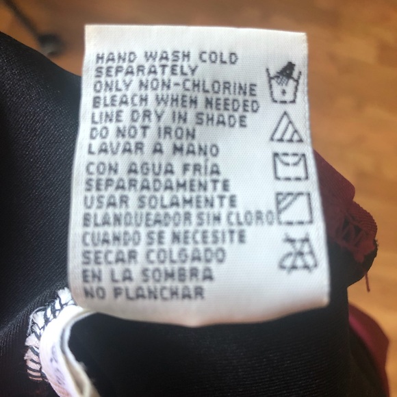 Red One Piece Swimsuit with Plunging Neckline - Picture 8 of 10